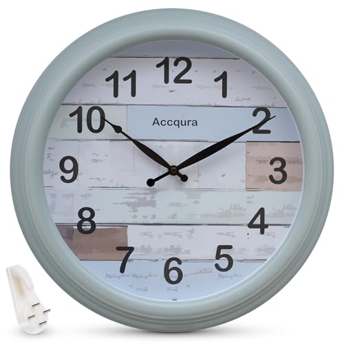 Accqura Wanduhr FüR DraußEn Wetterfest, Groß Outdoor Uhr Garten Aussen Retro Wasserfest Wall Clock Dekor FüR draußen Terrasse Bad Badezimmer KüChen- 39cm- Mintgrün Accqura Wanduhr FüR DraußEn Wetterfest, Groß Outdoor Uhr Garten Aussen Retro Wasserfest Wall Clock Dekor FüR draußen Terrasse Bad Badezimmer KüChen- 39cm- Mintgrün von Accqura