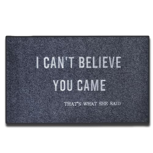 Accssoey Fußmatte mit Aufschrift "I Can't Believe You Came That's What She Said", lustige Willkommensmatte, Gummi, rutschfeste Unterseite, lustige Fußmatte für drinnen und draußen, 76,2 x 45,7 cm Accssoey Fußmatte mit Aufschrift "I Can't Believe You Came That's What She Said", lustige Willkommensmatte, Gummi, rutschfeste Unterseite, lustige Fußmatte für drinnen und draußen, 76,2 x 45,7 cm von Accssoey