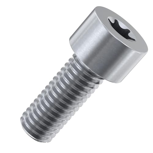 Accu - Torx-Vollgewinde-Schrauben M3 x 8 mm T10 (ISO 14579), Edelstahl (A2), 100 Stück von Accu