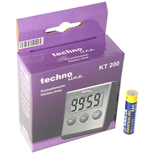 AccuCell Edelstahl Digital Küchentimer, Timer mit Alarm, up und down Funktion, Ständer, Magnet von AccuCell