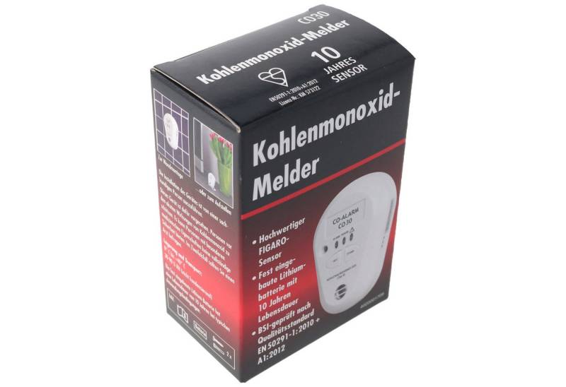 AccuCell Kohlenmonoxidmelder mit Langzeit-Lithiumbatterie, Lebensdauer ca. 7 J Rauchmelder von AccuCell