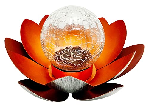 Lotusblume Solar LED Gartenlicht mit einer warmweißen LED, Solarpanel und Akku von AccuCell
