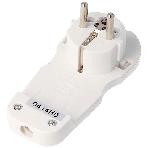 Schuko-Flachstecker extra flach weiß Schuko-Winkelstecker mit Ausladung 8mm von AccuCell