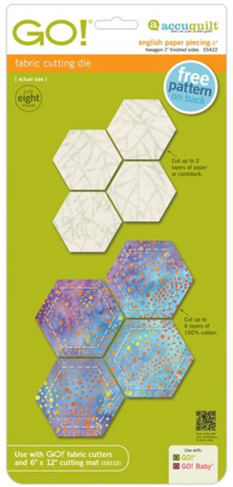AccuQuilt Motivstanzer Accuquilt Stanzform English Paper Piecing Hexagon AccuQuilt Motivstanzer Accuquilt Stanzform English Paper Piecing Hexagon von AccuQuilt