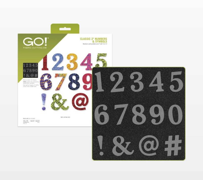 AccuQuilt Motivstanzer Accuquilt Stanzform Numbers & Symbols Zahlen & Symbole von AccuQuilt
