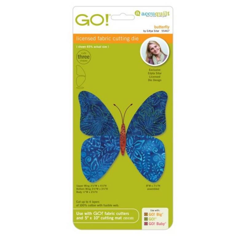 AccuQuilt Motivstanzer Accuquilt Stanzform Schmetterling by Edyta Sitar von AccuQuilt