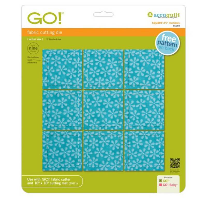 AccuQuilt Motivstanzer Accuquilt Stanzform Square 2,5 inch Quadrat von AccuQuilt