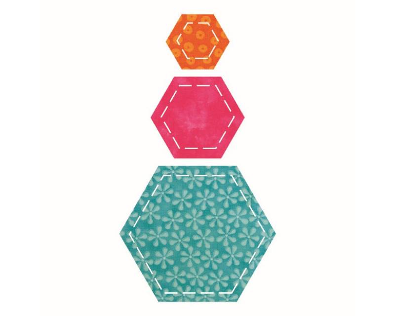 AccuQuilt Motivstanzer Accuquilt Stanzform Hexagon 1, 1-1/2, 2-1/2 inch von AccuQuilt