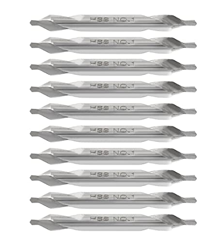 Accusize Industrial Tools 10 Stück Nr. 1 0530-0100 x 10 HSS-Zentrierbohrer, 60 Grad, 1/8 Zoll x 3/64 Zoll x 1-1/4 Zoll Accusize Industrial Tools 10 Stück Nr. 1 0530-0100 x 10 HSS-Zentrierbohrer, 60 Grad, 1/8 Zoll x 3/64 Zoll x 1-1/4 Zoll von Accusize Industrial Tools