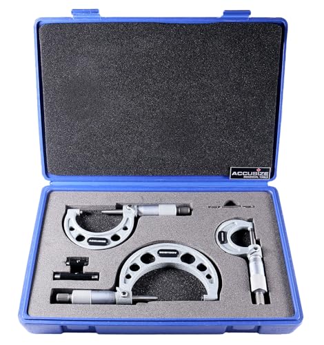 accusize – 0–7,6 x 0 cm übergroßer Außerhalb Mikrometer (3 PCS/Set, eg00–0903 von Accusize Industrial Tools