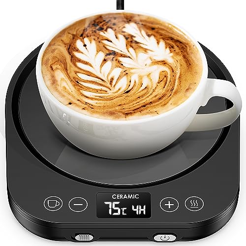 Kaffeewärmer, aufgerüstet Tassenwärmer, Elektrischer Kaffeewärmer 9 Temperatureinstellungen Schreibtisch Tassenwärmer mit 1-9h Abschaltautomatik für Kaffee Tee Kakao Milch von Accwork