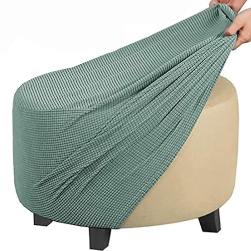 Acdler Runde Stretch-Ottomanenbezug, Mit Elastischer Unterseite Fußhocker-Überzug Fußhocker-Überzug, Luxuriöser Samt-Pouf-Überzug Für Wohnzimmer (Color : A16, Size : 50-58CM) von Acdler