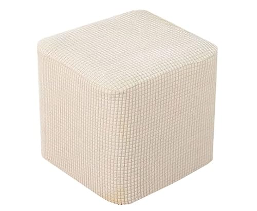 Hockerbezug Rund/Quadratisch40x40/45x45 Ottoman Cover Ottomane Schonbezug Hocker Hussen Für Fußhocker Stretch Ottomane Abdeckung Hocker Waschbar Protector Hockerabdeckung von Acdler