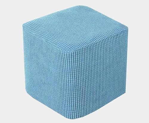 Hockerbezug Rund/Quadratisch40x40/45x45 Ottoman Cover Ottomane Schonbezug Hocker Hussen Für Fußhocker Stretch Ottomane Abdeckung Hocker Waschbar Protector Hockerabdeckung von Acdler