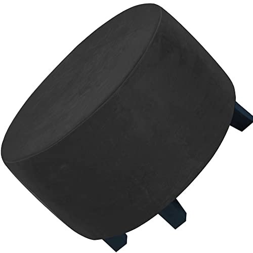 Runde Stretch-Ottomanenbezug Mit Elastischer Unterseite, Luxuriöser Samt-Pouf-Überzug Für Wohnzimmer (Color: A9, Size: 76-104CM) von Acdler