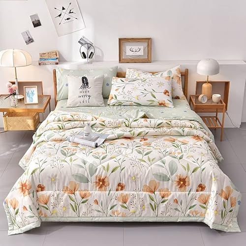 Soft Touch Steppdecken，Kühldecke Sommerdecke，Microfaser Sommer Steppbett Im Wende-Design Schlafdecke Daunendecke Sommer Steppbett Leichtsteppbett Microfaser Steppdecke ( Color : H , Size : 150x200cm ) von Acdler