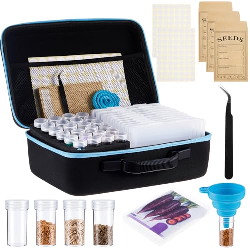 AceOrbit 59 Slots Seed Storage Organizer Kit Large Capacity Storage Container with Slot Seed Organizer Boxes, Envelopes, Labels, Zipper Bag, Tweezers, Trichter for Vegetable, Flower Plant Garden AceOrbit 59 Slots Seed Storage Organizer Kit Large Capacity Storage Container with Slot Seed Organizer Boxes, Envelopes, Labels, Zipper Bag, Tweezers, Trichter for Vegetable, Flower Plant Garden von AceOrbit