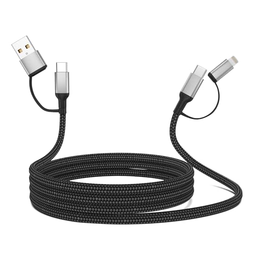 2m Multi USB Kabel, 4 in 1 Ladekabel 3A Schnellladekabel USB C/USB A auf USB C, 2.4A Typ C/USB A auf Lightning Kabel mit Datenübertragung für iPad iPhone Pro Max Samsung Huawei Xiaomi Oneplus 2m Multi USB Kabel, 4 in 1 Ladekabel 3A Schnellladekabel USB C/USB A auf USB C, 2.4A Typ C/USB A auf Lightning Kabel mit Datenübertragung für iPad iPhone Pro Max Samsung Huawei Xiaomi Oneplus von Acecene