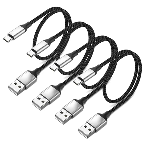 USB auf USB C Kabel Kurz 30cm, 4 Pack USB Kabel Typ C Ladekabel USB C Schnellladekabel und Datenkabel für Samsung Galaxy Xiaomi Huawei Mate 50 40 30 Pro Oneplus Android Auto - Schwarz USB auf USB C Kabel Kurz 30cm, 4 Pack USB Kabel Typ C Ladekabel USB C Schnellladekabel und Datenkabel für Samsung Galaxy Xiaomi Huawei Mate 50 40 30 Pro Oneplus Android Auto - Schwarz von Acecene