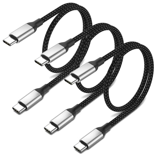 USB C auf USB C Kabel 30cm, 3 Stück PD 60W Kurzes USB C Kabel Schnellladekabel Nylon Ladekabel Typ c Datenkabel für iPhone 15 Pro Max Huawei Samsung Galaxy Xiaomi Google Switch (USB 2.0) - Schwarz USB C auf USB C Kabel 30cm, 3 Stück PD 60W Kurzes USB C Kabel Schnellladekabel Nylon Ladekabel Typ c Datenkabel für iPhone 15 Pro Max Huawei Samsung Galaxy Xiaomi Google Switch (USB 2.0) - Schwarz von Acecene