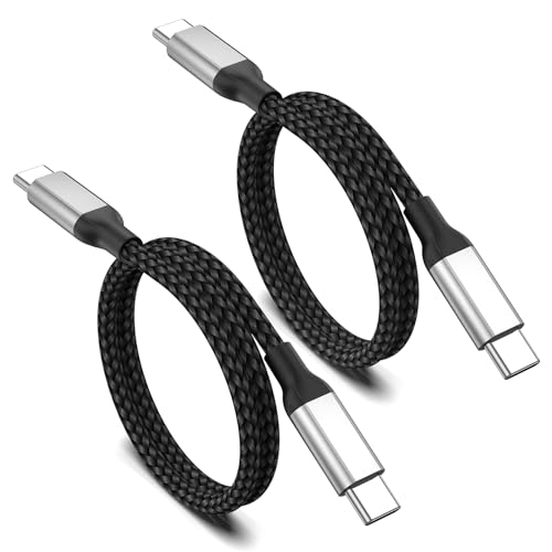 USB C Kabel auf USB C 60cm, 2 Stück Kurzes USB C Kabel Android Auto Kabel Typ C Ladekabel Schnellladekabel für iPhone 15/15 Pro/15 Pro Max Huawei Samsung Galaxy Xiaomi Google Oneplus -USB 2.0 von Acecene