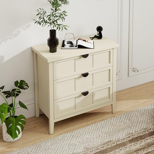 Beistellschrank in Naturholzoptik, Kommode mit 3 Schubladen & Reliefdesign, Stauraumschrank für Wohnzimmer & Schlafzimmer, Anrichte mit austauschbaren Fronten, Kratzfest & wasserabweisend (Stil B) Beistellschrank in Naturholzoptik, Kommode mit 3 Schubladen & Reliefdesign, Stauraumschrank für Wohnzimmer & Schlafzimmer, Anrichte mit austauschbaren Fronten, Kratzfest & wasserabweisend (Stil B) von Aceinheu