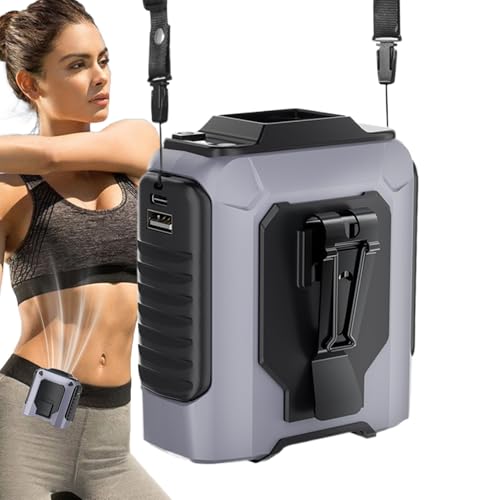 Aceirropy Hüftklimaanlage Mit Clip - Tragbar & Wiederaufladbarer Kleidungsventilator Mit 5 Geschwindigkeitsstufen - Tragbares Gerät Mit Effektiver Kühlleistung Für Wandern Camping Picknick von Aceirropy