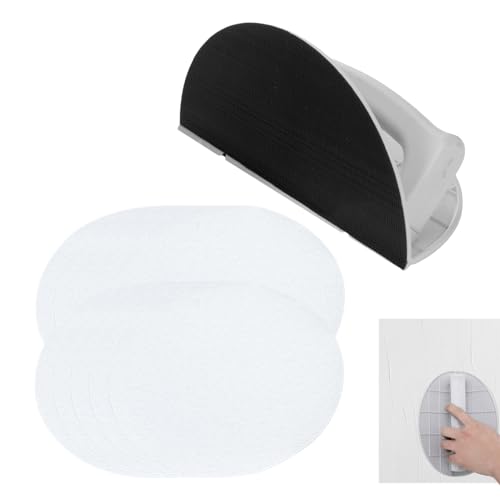 Aceirropy Kontur Schleifblock | Winkelschleifer Mit Selbstklebendem Schleifpapier,Ergonomischer Halbkreisförmiger Selbstklebender Polier Schaber Für Multifunktionale Drechselarbeiten Lack Boden von Aceirropy