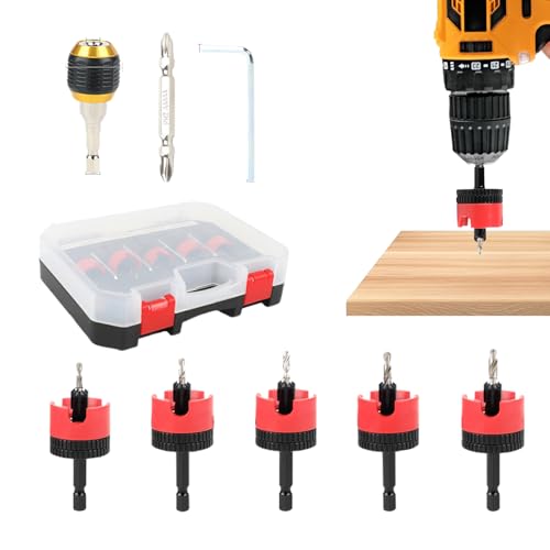 Aceirropy Senker Bohrersatz - 7-teiliges Metall Senkbohrer Set - Tiefenanschlag Einstellbarer 6mm Sechskantschaft Mit Lochfräser Für Holz Und Metall Verbindungen Aceirropy Senker Bohrersatz - 7-teiliges Metall Senkbohrer Set - Tiefenanschlag Einstellbarer 6mm Sechskantschaft Mit Lochfräser Für Holz Und Metall Verbindungen von Aceirropy