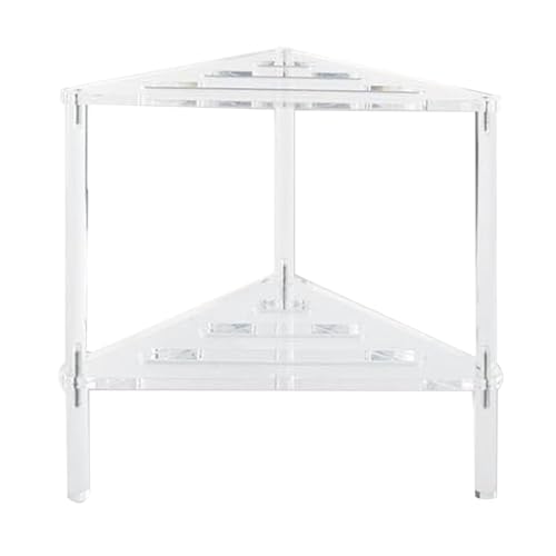 Eck-Duschbank, Acryl Badezimmer Eckhocker, Rutschfeste Duschcaddies Hocker, Platzsparende Dusche Ecksitz, Wasserdichter Stabile-Doppelstöckiger Hocker,Duschablage Für Badezimmer Und Wohnzimmer von Aceirropy