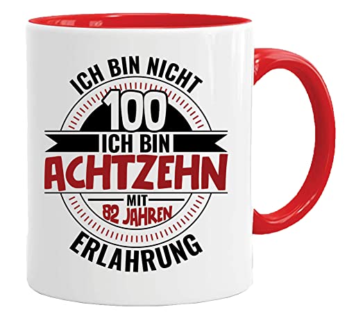 100 Geburtstag Geschenk Tasse mit Spruch | Ich Bin Nicht 100 Ich Bin 18 mit 82 Jahren Erfahrung | Geburtstag Geschenkideen | Geschenke für Papa | Opa Tasse | Geschenkideen von Acen Merchandise