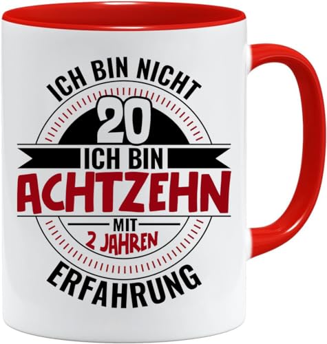 20 Geburtstag Geschenk Tasse mit Spruch | Ich Bin Nicht 20 Ich Bin 18 mit 2 Jahren Erfahrung | Geburtstag Geschenkideen | Geschenke für Papa | Opa Tasse | Geschenkideen von Acen Merchandise