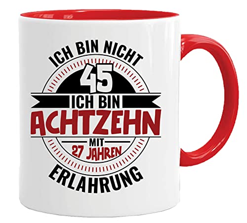 45 Geburtstag Geschenk Tasse mit Spruch | Ich Bin Nicht 45 Ich Bin 18 mit 27 Jahren Erfahrung | Geburtstag Geschenkideen | Geschenke für Papa | Opa Tasse | Geschenkideen von Acen Merchandise
