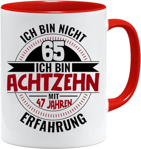 65 Geburtstag Geschenk Tasse mit Spruch | Ich Bin Nicht 65 Ich Bin 18 mit 47 Jahren Erfahrung | Geburtstag Geschenkideen | Geschenke für Papa | Opa Tasse | Geschenkideen von Acen Merchandise