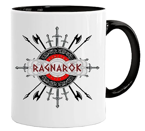 Wikinger Tasse |Ragnarok| Kaffee säuft Kaffee-Becher Geschenk Geschenkidee für alte Männer Papa Opa Kaffeetasse Wikinger-Motiv Tasse mit Spruch | Kaffeetasse | Kaffeetasse | tassen von Acen Merchandise