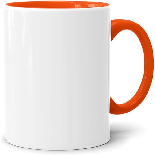 Acen Merchandise Sublimationstassen ohne Druck aus hochwertiger | Keramik inzeln oder im Set | Sublimationsbecher mit Tinte (72 Stück, Orange) von Acen Merchandise