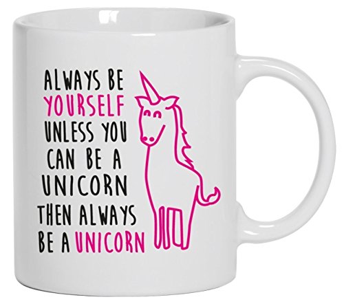 acen Always Be A Unicorn Tasse aus Keramik, weiß, 11 Oz von Acen Merchandise