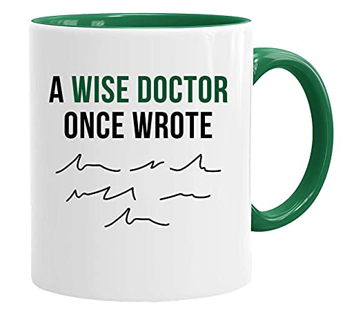 Acen Merchandise mit Aufschrift A Wise Doctor Once Wrotte, Vatertagstasse und Geschenkbox, Geschenk von Tochter oder Sohn MUG1835 Weiß von Acen Merchandise