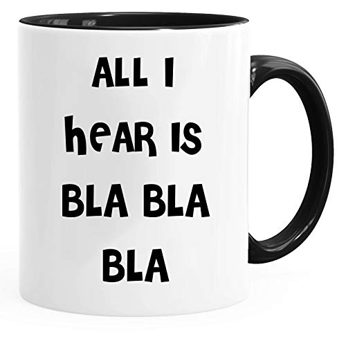 All I hear is BLA BLA BLA - Fun Keramik Tasse Kaffee Tee Becher – Perfekt Valentines/Ostern/Sommer/Weihnachten/Geburtstag/Jahrestag Geschenk von Acen Merchandise