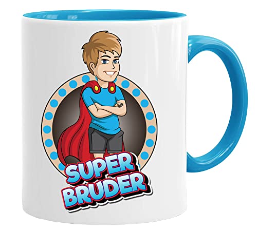 Bruder Tasse/Becher/Mug - Super Bruder - Schöne und lustige Kaffeetasse als Geschenkidee für Geschwister. Keramik 350 ml - Geschenkidee Geschenk von Acen Merchandise