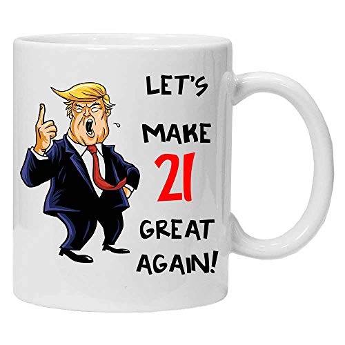 Donald Trump 'Let's make your birthday GREAT AGAIN' - (Wähle deine Größe) Fun Keramik Tasse Kaffee Tee Becher – Perfekt Valentines/Ostern/Sommer/Weihnachten/Geburtstag/Jahrestag Geschenk (21) von Acen Merchandise