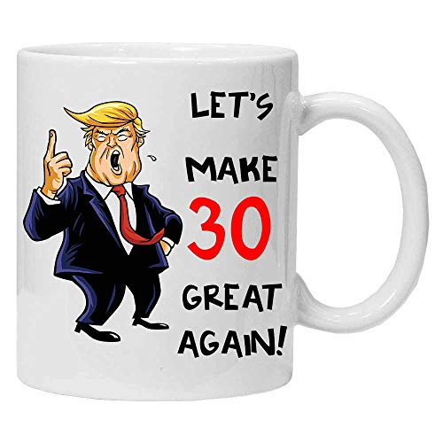 Donald Trump 'Let's make your birthday GREAT AGAIN' - (Wähle deine Größe) Fun Keramik Tasse Kaffee Tee Becher – Perfekt Valentines/Ostern/Sommer/Weihnachten/Geburtstag/Jahrestag Geschenk (30) von Acen Merchandise