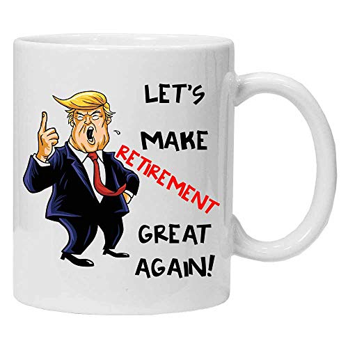 Donald Trump 'Let's make your birthday GREAT AGAIN' - (Wähle deine Größe) Fun Keramik Tasse Kaffee Tee Becher – Perfekt Valentines/Ostern/Sommer/Weihnachten/Geburtstag/Jahrestag Geschenk (Retirement) von Acen Merchandise