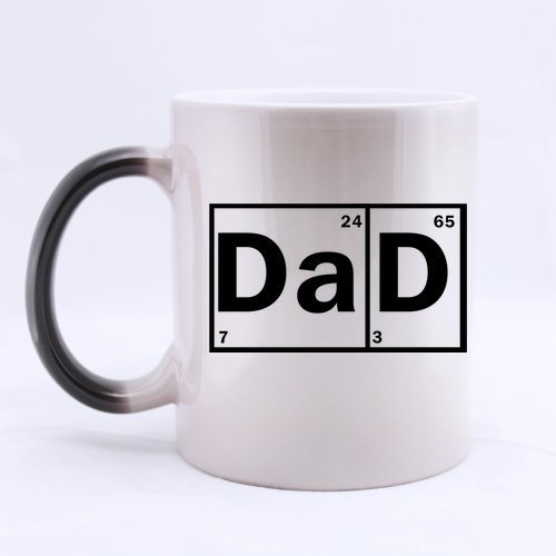 Father'Geschenk-Tasse Dad-Periodic Table of Elements-Farbe Kaffee Tasse Cup Becher Morphing - 11 oz Größen von Acen