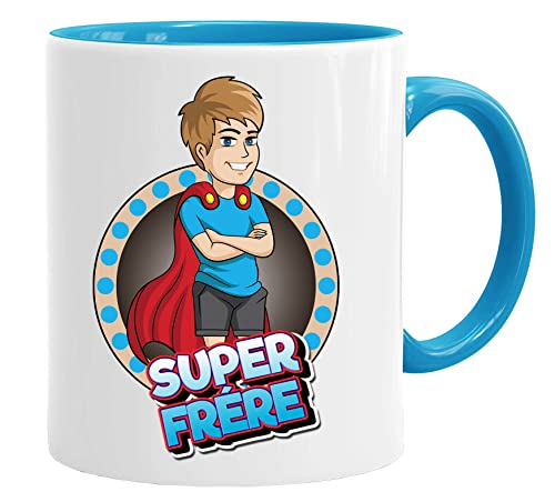 Frère Tasse/Tasse – Super Frère – Originale Tasse/Geschenk für Geburtstage, Osterfeier, Keramik, 350 ml von Acen Merchandise