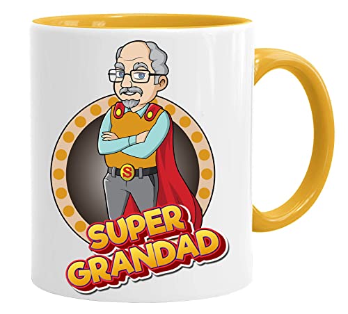 Grandad Tasse - Super Grandad & Geschenkbox Set - Kaffee Opa Tasse zum Frühstück Geburtstag Geschenk für Onkel Vatertag Superheld Geschenk von Acen Merchandise