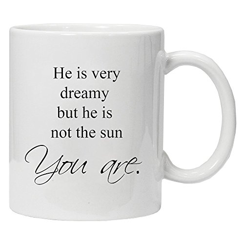 Acen Merchandise Anatomy 'He is very dreamy but he is not the sun, you are' - Kaffeetasse und Geschenkenbox – Perfekt Valentines/Ostern/Sommer/Weihnachten/Geburtstag/Jahrestag Geschenk, MUG1143, Weiß von Acen Merchandise