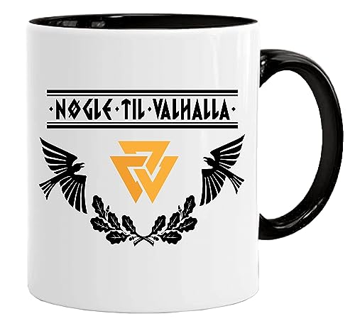 Wikinger Tasse |Keys to Valhalla| Kaffee säuft Kaffee-Becher Geschenk Geschenkidee für alte Männer Papa Opa Kaffeetasse Wikinger-Motiv Tasse mit Spruch | Kaffeetasse | Kaffeetasse | tassen von Acen Merchandise