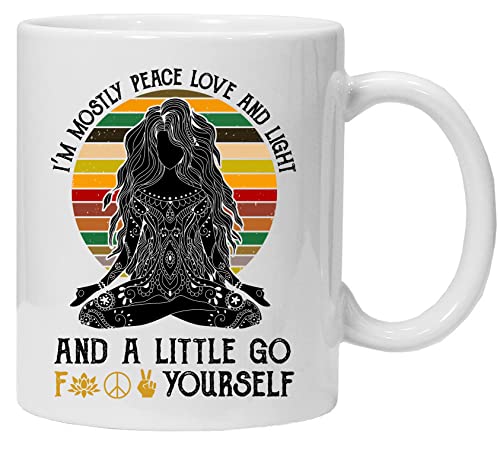 Lustig Yoga Tasse Tasse aus Keramik, weiß, 11 Oz von Acen Merchandise