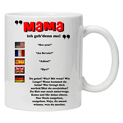 MAMA, ich geh' den mall - - Fun Tasse Kaffee Tee Becher – Alles Gute zum Muttertag/Sommer/Weihnachten/Geburtstag/Jahrestag Geschenk von Acen Merchandise